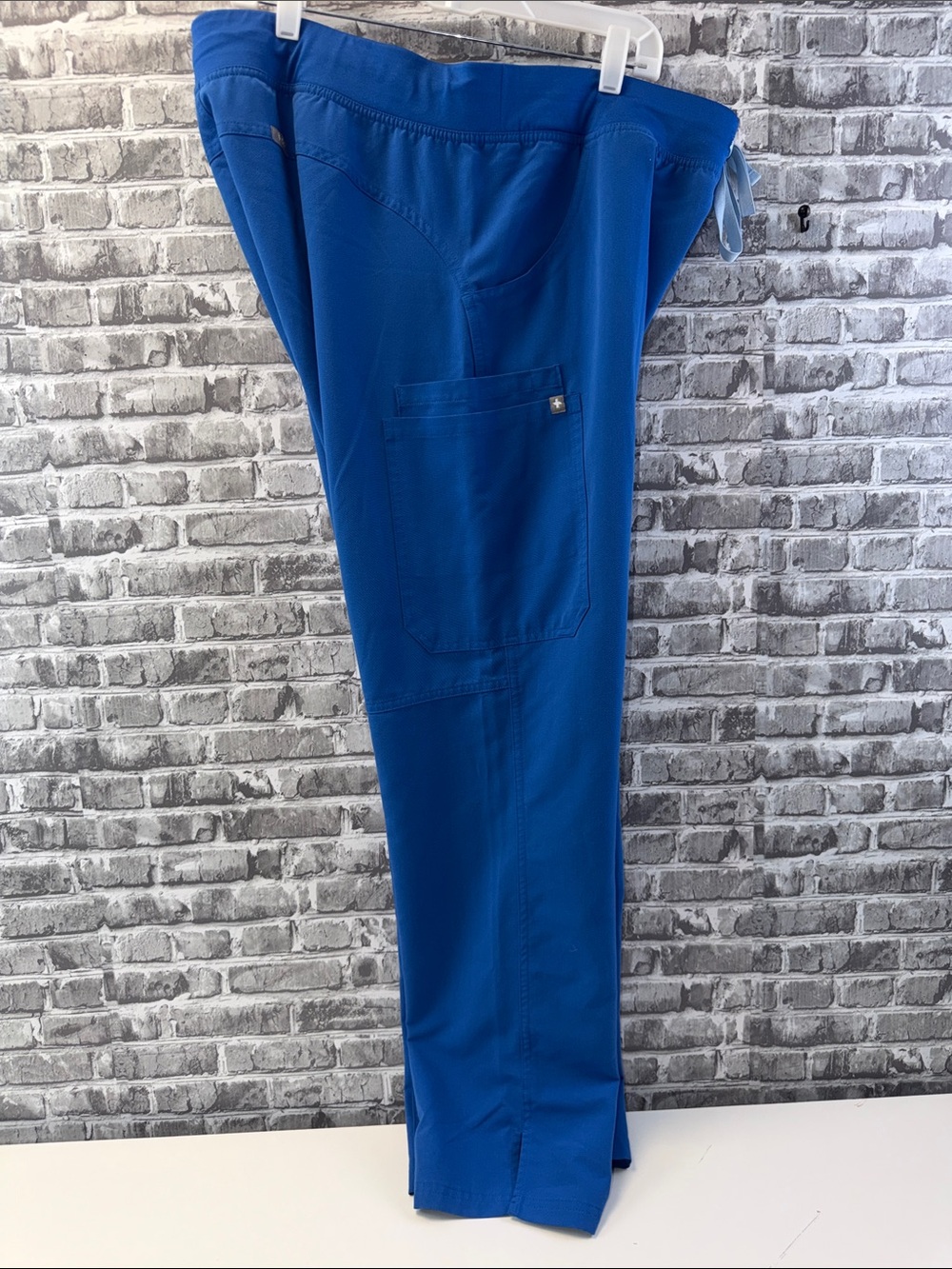FIGS Blue Straight-Leg Work Pants